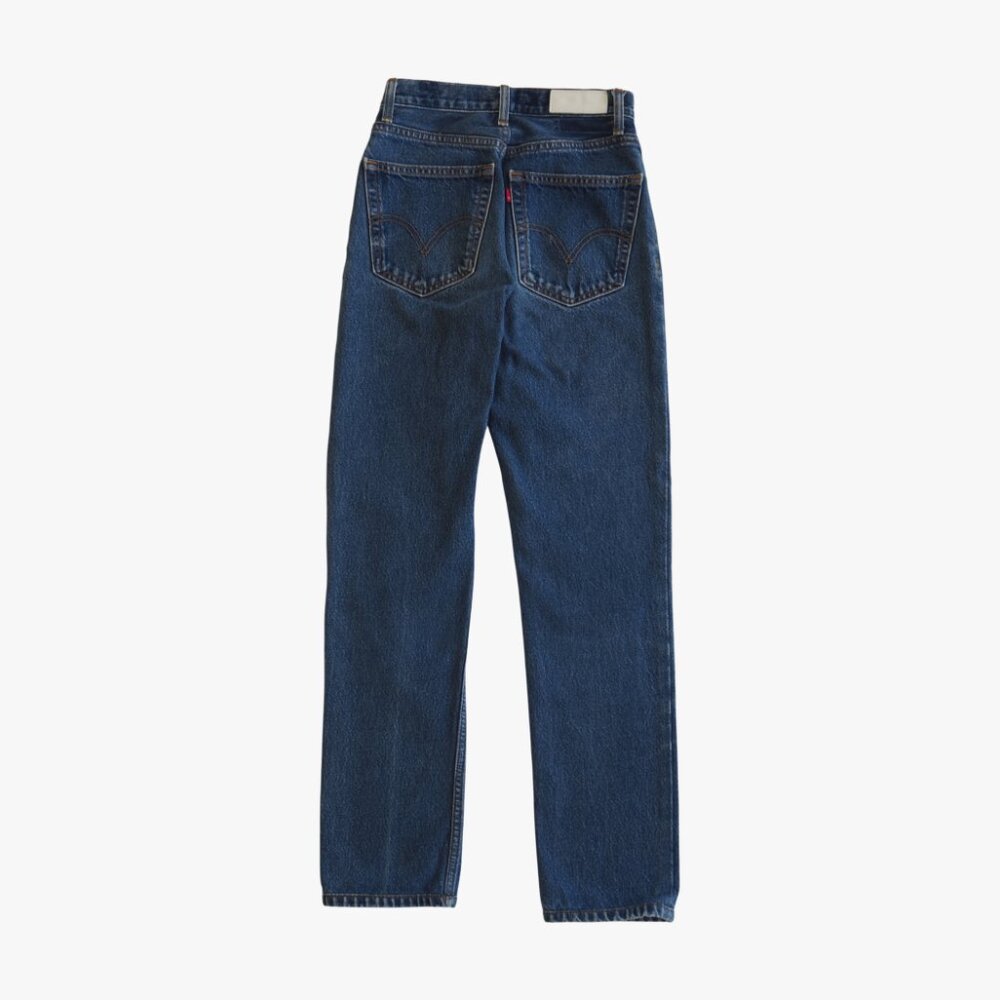 (RARE) (VINTAGE) LEVI'S BY RE/DONE | 100% COTTON “70S STRAIGHT" DARK WASH